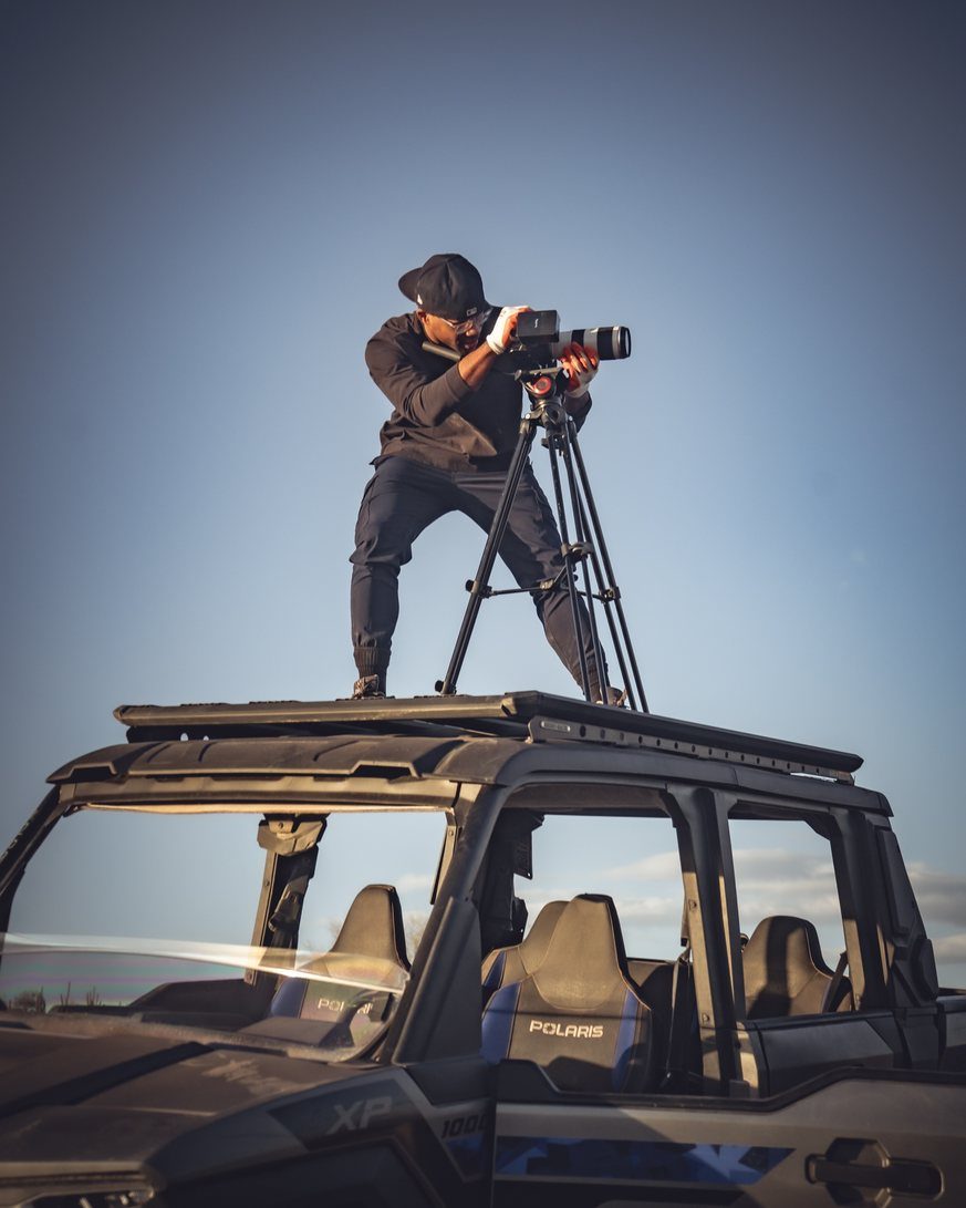 Filming from the roof of the Polaris