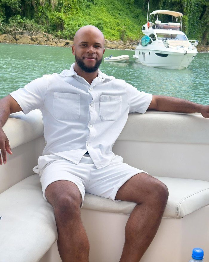 On the yacht off the coast of Brazil
