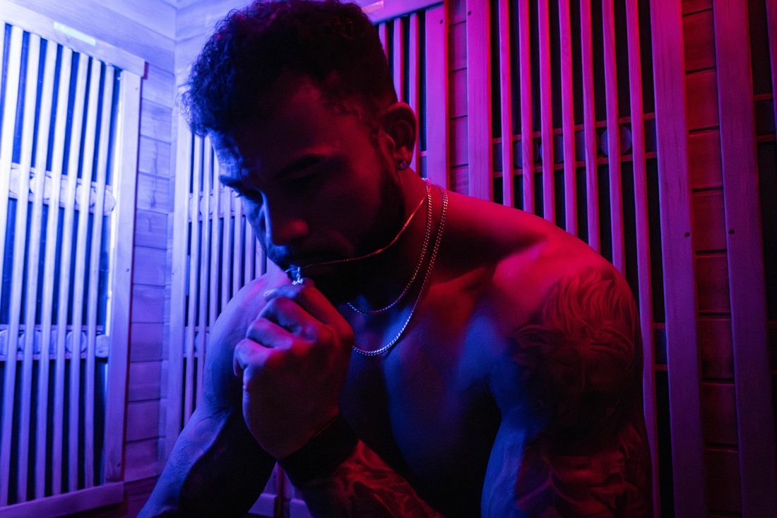 In the sauna